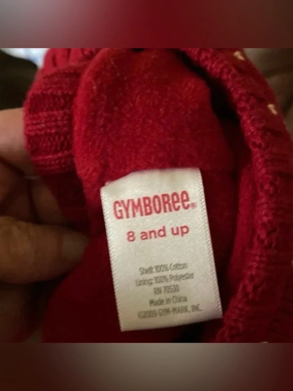 Gymboree Fair Isle Print Red Fleece Lined Hat EUC Girls - Picture 6 of 8